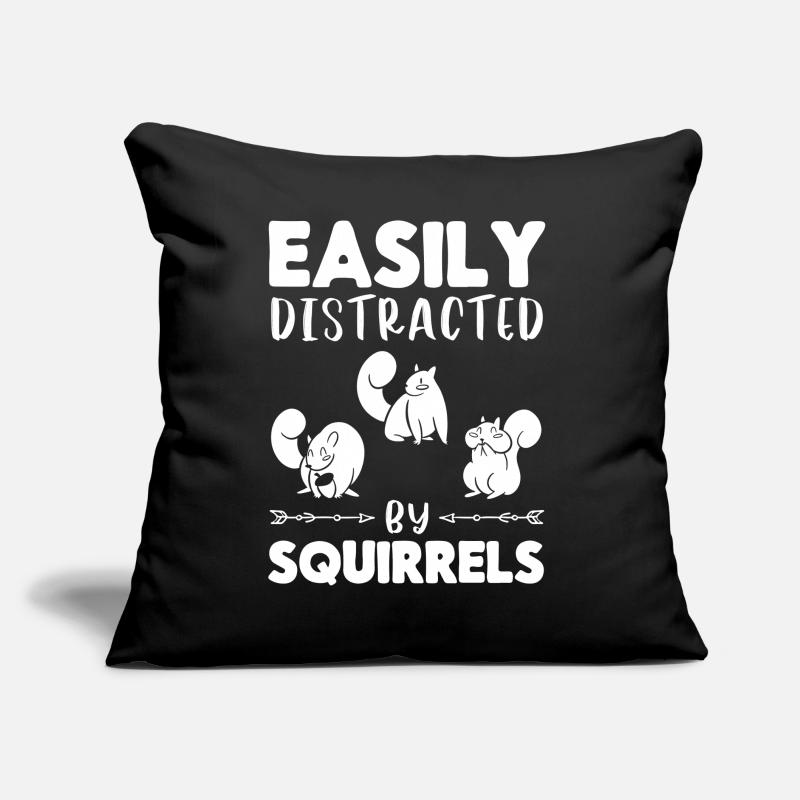 Slightly distracted by squirrel squirrels Sofa pillow with filling 45cm x 45cm