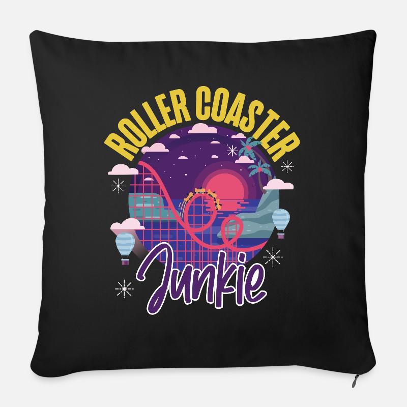 Roller Coaster Roller Coaster - Sofakissen mit Füllung 45 x 45 cm - Schwarz