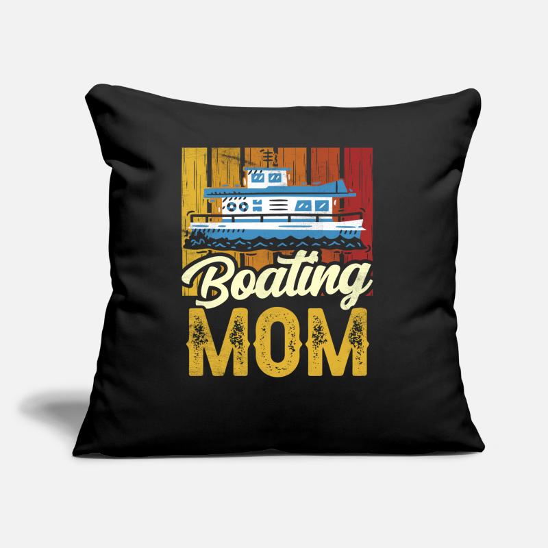 Bootfahrende Mutter Yacht Bootfahren Boot Schiff Sofakissen mit Füllung 45 x 45 cm