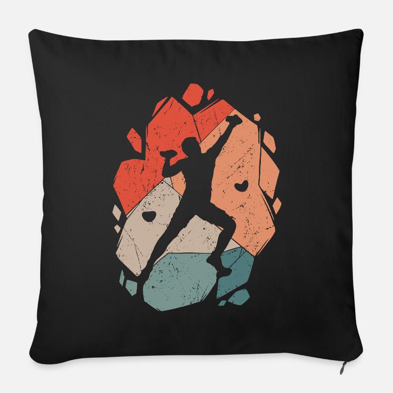 Klettern Bergsteiger Bouldern Boulder - Sofakissen mit Füllung 45 x 45 cm - Schwarz