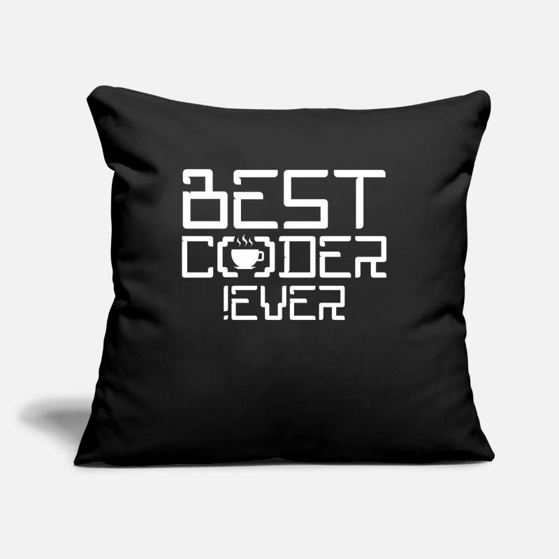 Meilleur programmeur de codeur de code Coussin et housse de 45 x 45 cm