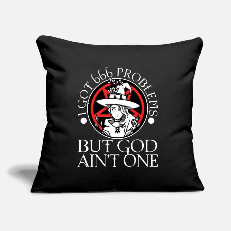 I Got 666 Problems But God Ain't One Sofakissen mit Füllung 45 x 45 cm