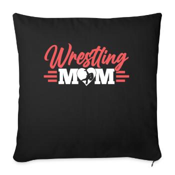 Wrestling Mama Wrestler Ringen Ringer Ringkampf - Sofa pillow with filling 45cm x 45cm - black - Front