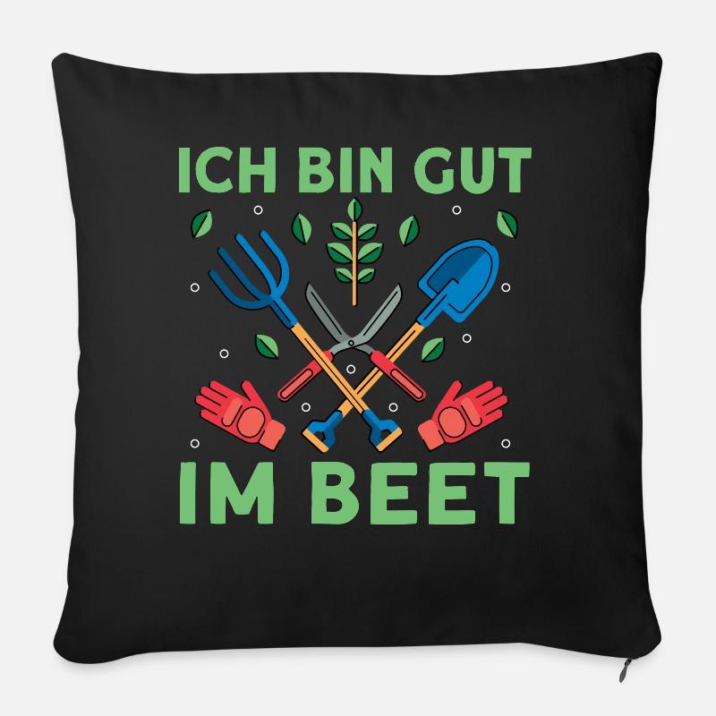 Ich Bin Gut Im Beet - Sofakissen mit Füllung 45 x 45 cm - Schwarz