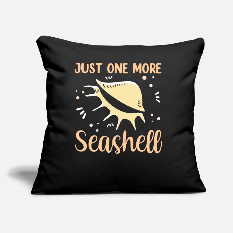 Only One Shell Shell Collector Shellfish Collector Shells Sofa pillow with filling 45cm x 45cm