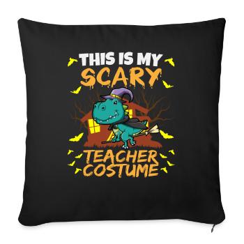 C’est mon effrayant professeur Costume School Halloween - Coussin et housse de 45 x 45 cm - noir - Devant