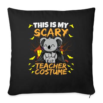 C’est mon effrayant professeur Costume School Halloween - Coussin et housse de 45 x 45 cm - noir - Devant