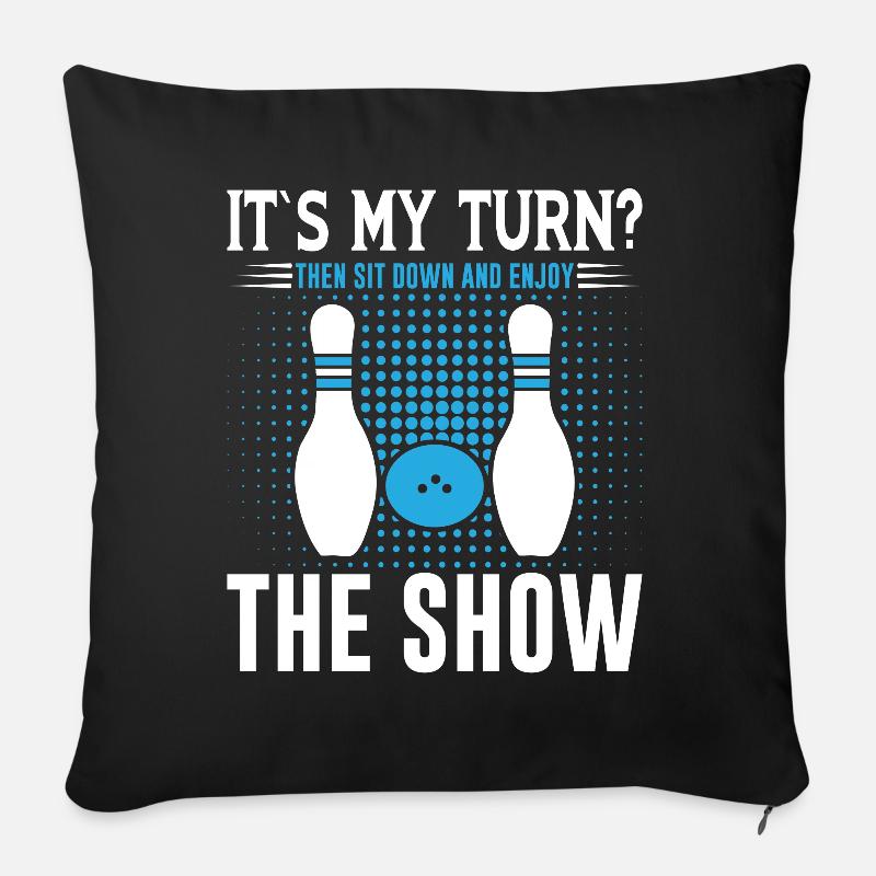 Bowling - Coussin et housse de 45 x 45 cm - noir