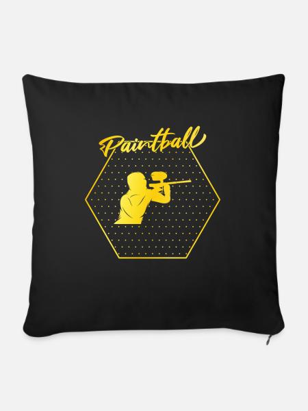 Paintball - Sofakissen mit Füllung 45 x 45 cm - Schwarz