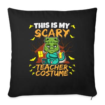 C’est mon effrayant professeur Costume School Halloween - Coussin et housse de 45 x 45 cm - noir - Devant