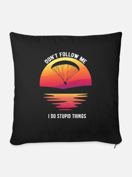 Base Jumping - Sofakissen mit Füllung 45 x 45 cm - Schwarz
