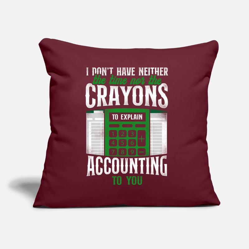 Comptable Comptable Comptable Comptabilité Coussin et housse de 45 x 45 cm