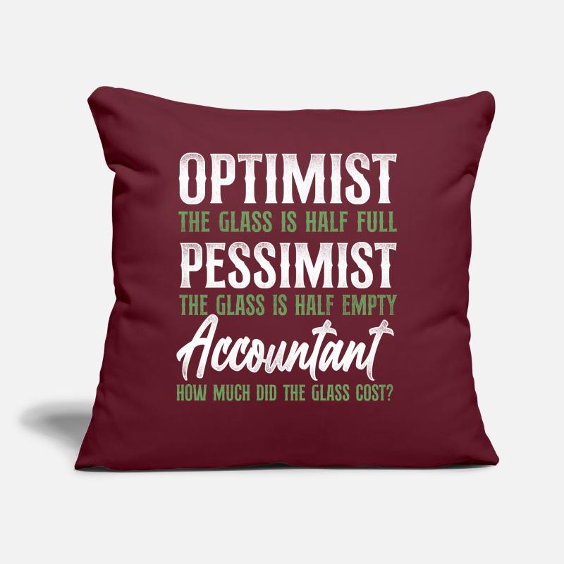 Comptable Comptable Comptable Comptabilité Coussin et housse de 45 x 45 cm