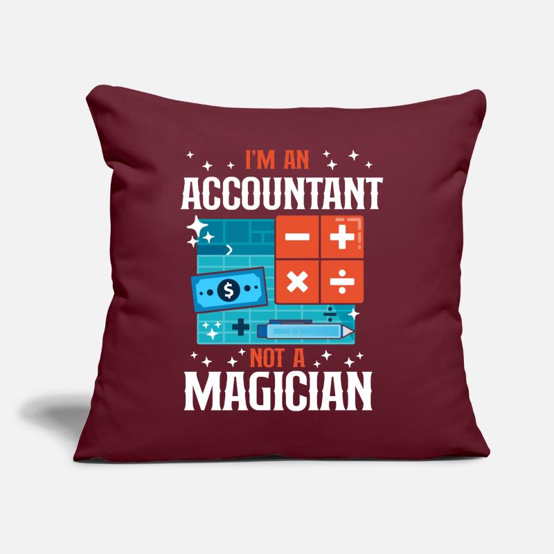 Comptable Comptable Comptable Comptabilité Coussin et housse de 45 x 45 cm