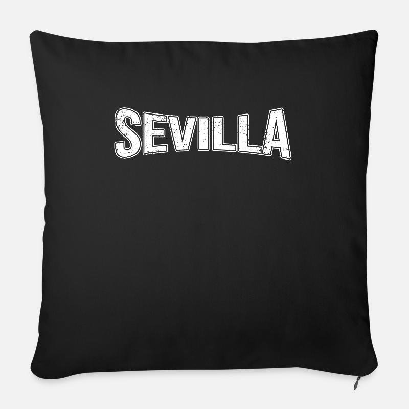 Sevilla - Sofakissen mit Füllung 45 x 45 cm - Schwarz