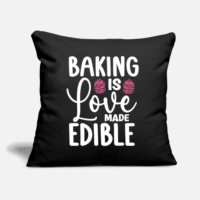 Baker Baking Is Love Made Edible Bakery Cake Bake Sofakissen mit Füllung 45 x 45 cm