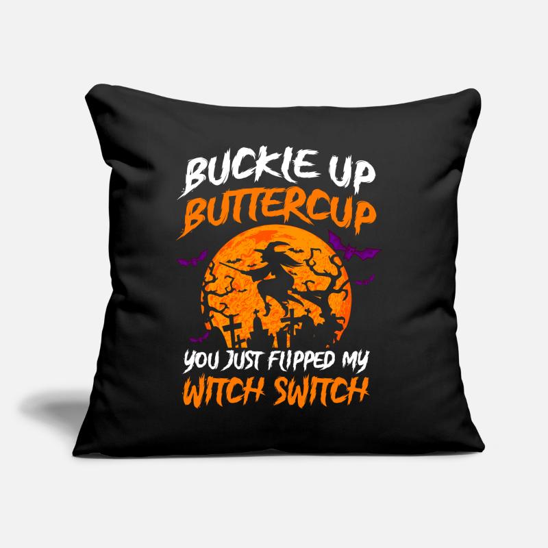 Creepy Witch Witch Ghost Ghost Halloween Sofa pillow with filling 45cm x 45cm