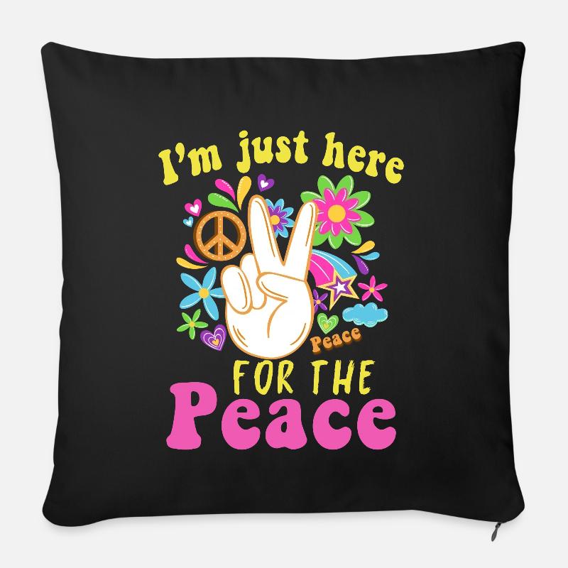 Hippy - Sofa pillow with filling 45cm x 45cm - black
