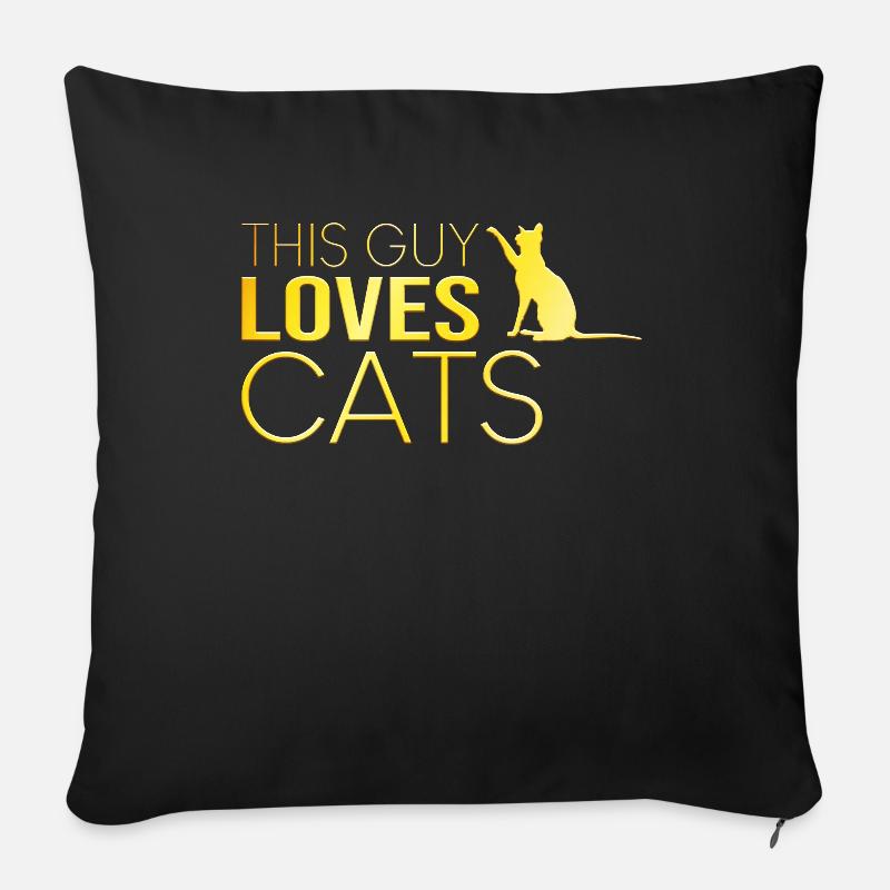 Typ Katze Spruch - Sofakissen mit Füllung 45 x 45 cm - Schwarz
