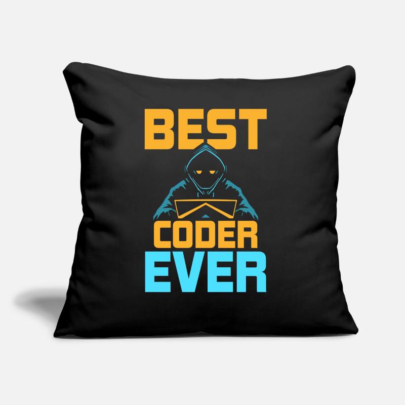 Meilleur programmeur de code de code de tous les temps Coussin et housse de 45 x 45 cm