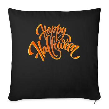 HAPPY HALLOWEEN SCHRIFTZUG - Sofakissen mit Füllung 45 x 45 cm - Schwarz - Vorne