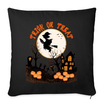 HAPPY HALLOWEEN TRICK OR TREAT - Sofakissen mit Füllung 45 x 45 cm - Schwarz - Vorne