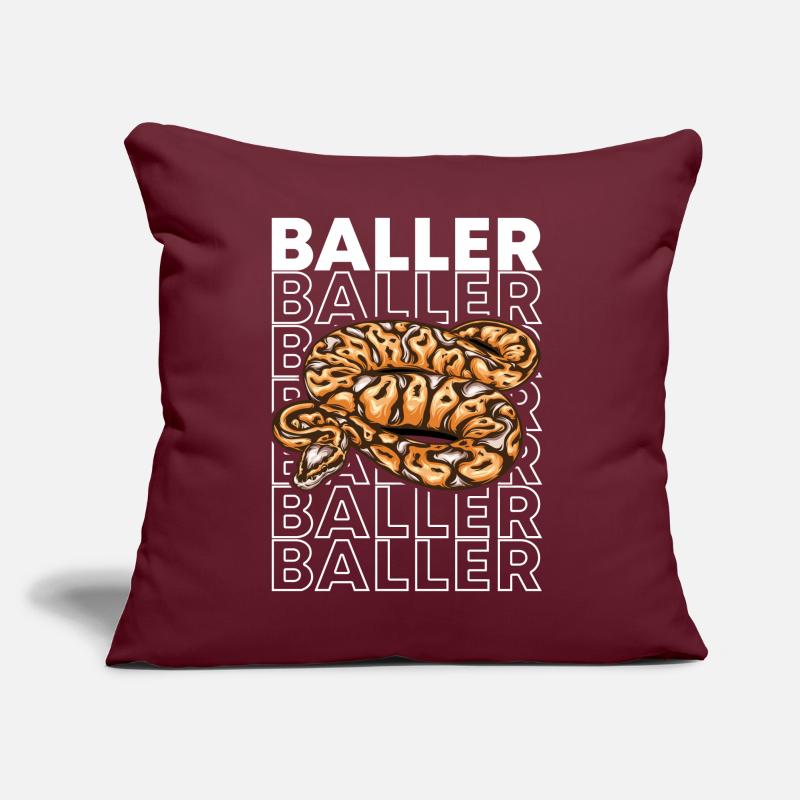 Ball Python 80's Style Baller Royal Python Snake Coussin et housse de 45 x 45 cm