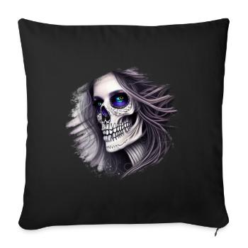 Skeleton - Sofa pillow with filling 45cm x 45cm - black - Front