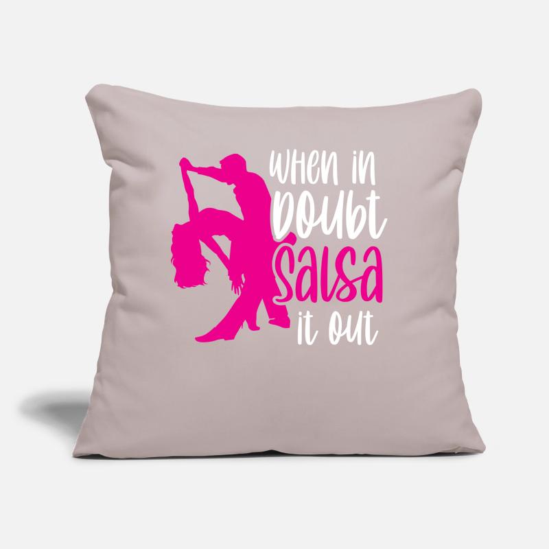 When In Doubt Salsa It Out Danseurs de danse Coussin et housse de 45 x 45 cm