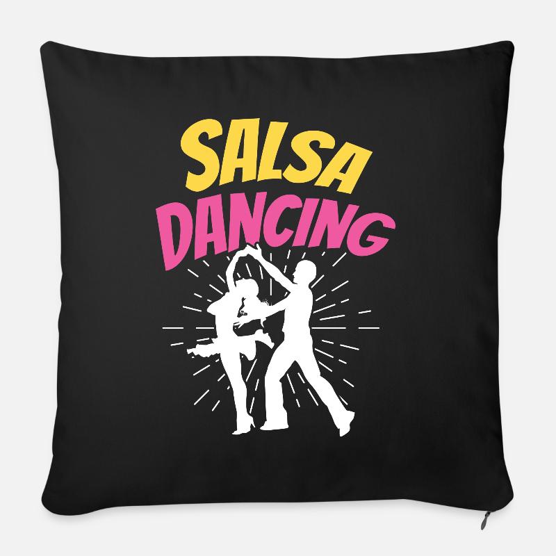 Salsa Tanzen Hobby Tanz Tänzer - Sofakissen mit Füllung 45 x 45 cm - Schwarz