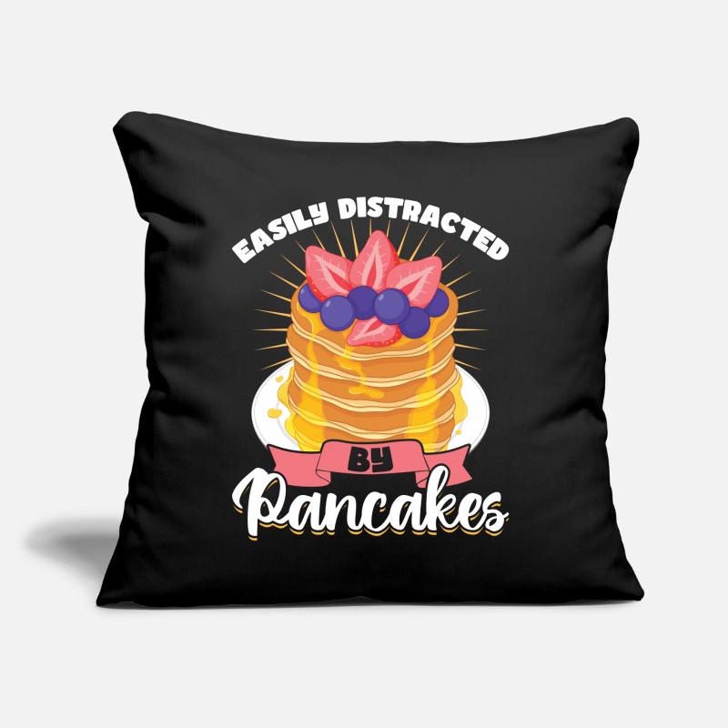 Easily distracted by pancakes Pancake maker Sofa pillow with filling 45cm x 45cm