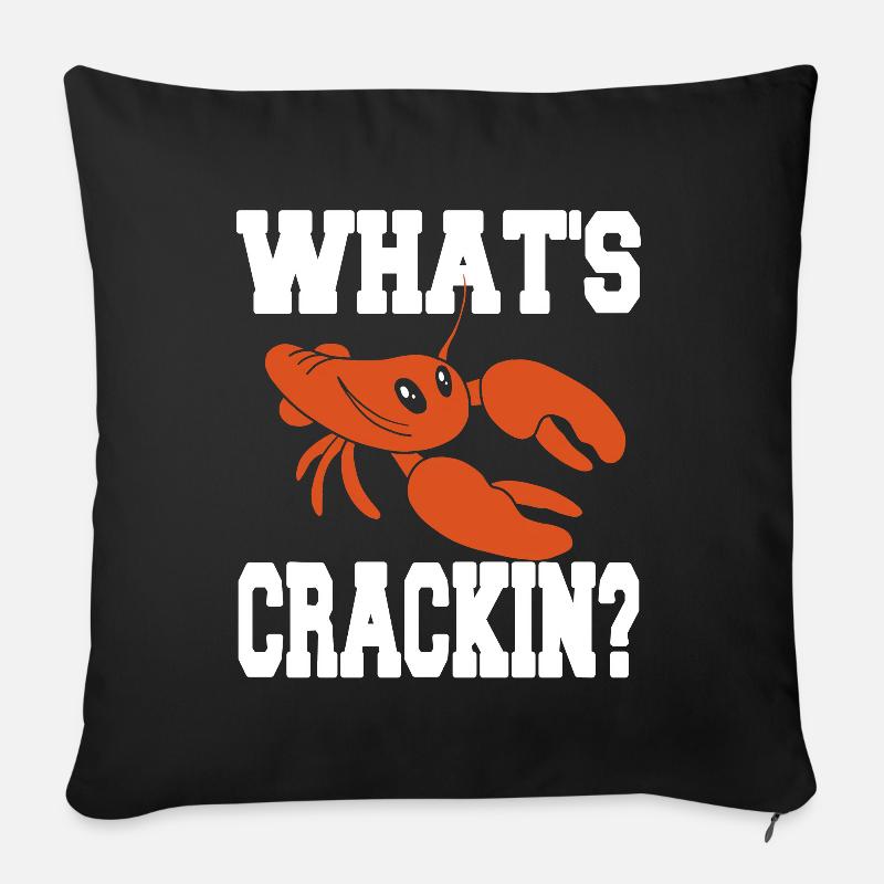 lobster - Whats crackin - Sofakissen mit Füllung 45 x 45 cm - Schwarz