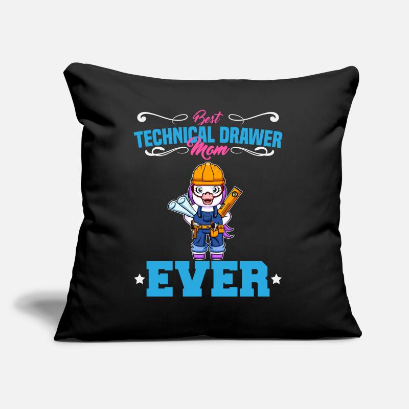 Best Technical Drawer Mom Ever Funny Archtect Gift Sofakissen mit Füllung 45 x 45 cm