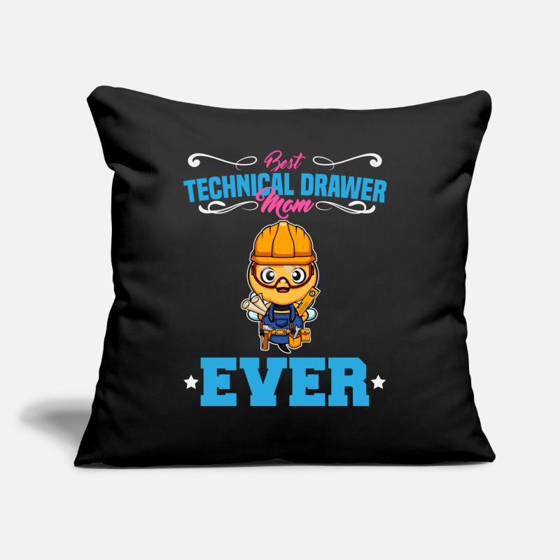 Best Technical Drawer Mom Ever Funny Archtect Gift Sofakissen mit Füllung 45 x 45 cm