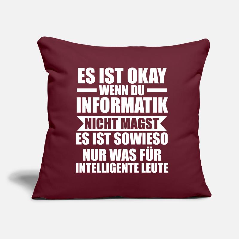 Informatik Programmierer IT Fachmann Informatiker Sofakissen mit Füllung 45 x 45 cm