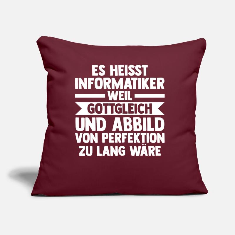 Informatik Programmierer IT Fachmann Informatiker Sofakissen mit Füllung 45 x 45 cm