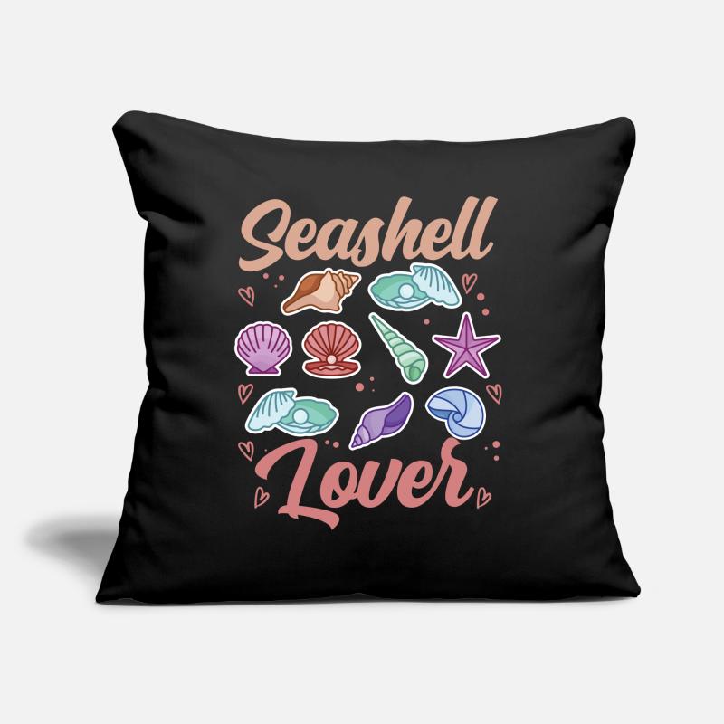 Shell Lover Shells Collecting Shell Collector Sofa pillow with filling 45cm x 45cm