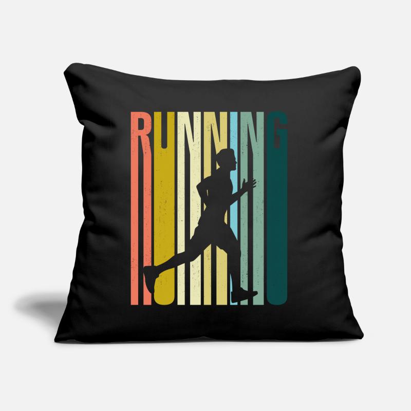Running Runner Half Marathon Sofa pillow with filling 45cm x 45cm