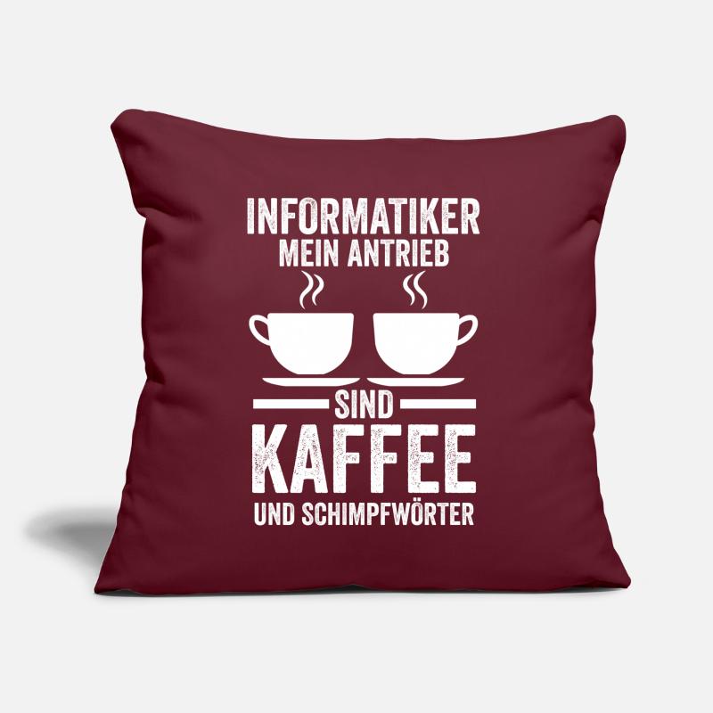 Programmierer Kaffee Informatiker Informatik Sofakissen mit Füllung 45 x 45 cm