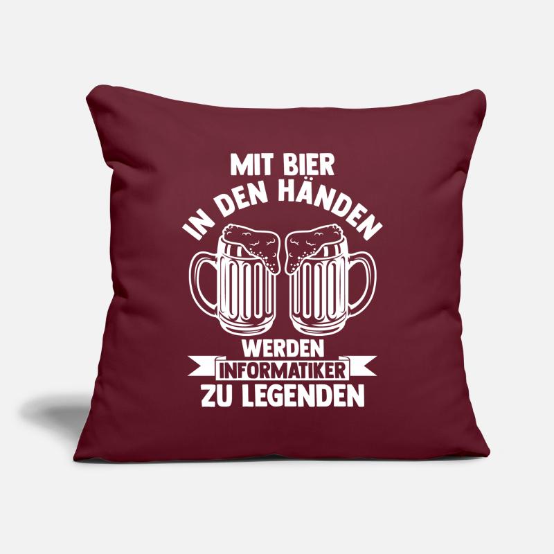 Bier Informatik Programmierer Informatiker Sofakissen mit Füllung 45 x 45 cm