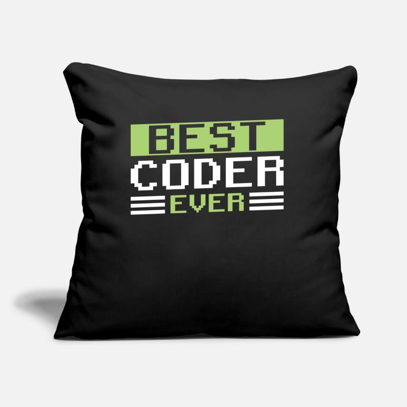 Meilleur programmeur de code de code jamais Coder Coussin et housse de 45 x 45 cm