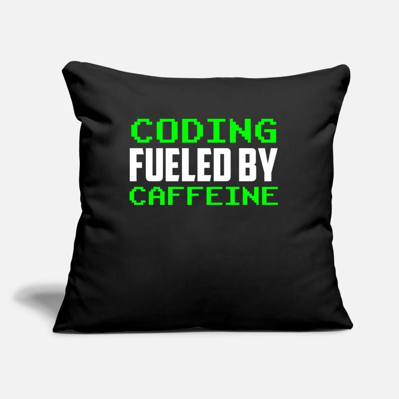 Programmation propulsée par le code de la caféine Coussin et housse de 45 x 45 cm