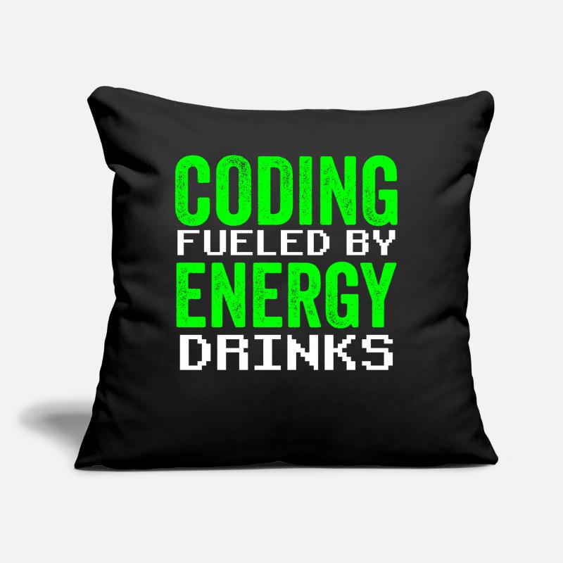 Programmation avec le codage de code du codeur de boissons énergisantes Coussin et housse de 45 x 45 cm