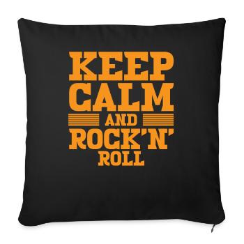 Keep Calm and Rock and Roll - Sofakissen mit Füllung 45 x 45 cm - Schwarz - Vorne