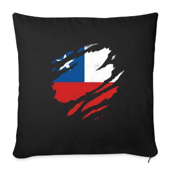 DRAPEAU CHILIEN AMÉRIQUE DU SUD CHILI - Coussin et housse de 45 x 45 cm - noir - Devant