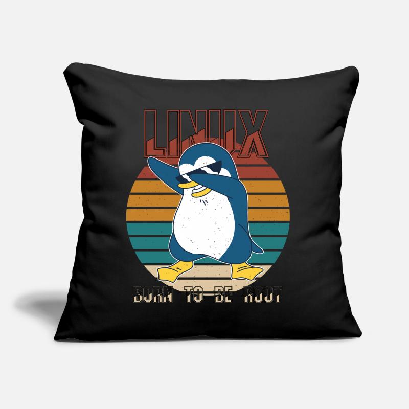 Linux Born To Be Root Cool Penguin Nerd Programmin Sofa pillow with filling 45cm x 45cm
