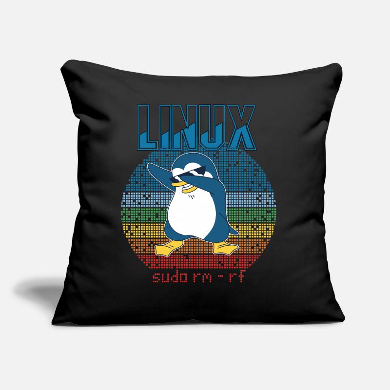 Linux Sudo Root Geek Admin Penguin Nerd Programmer Sofakissen mit Füllung 45 x 45 cm