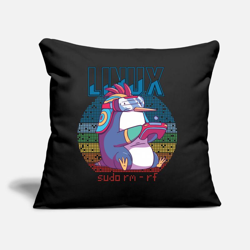 Linux Gamer Sudo Root Geek Admin Penguin Nerd Prog Sofa pillow with filling 45cm x 45cm