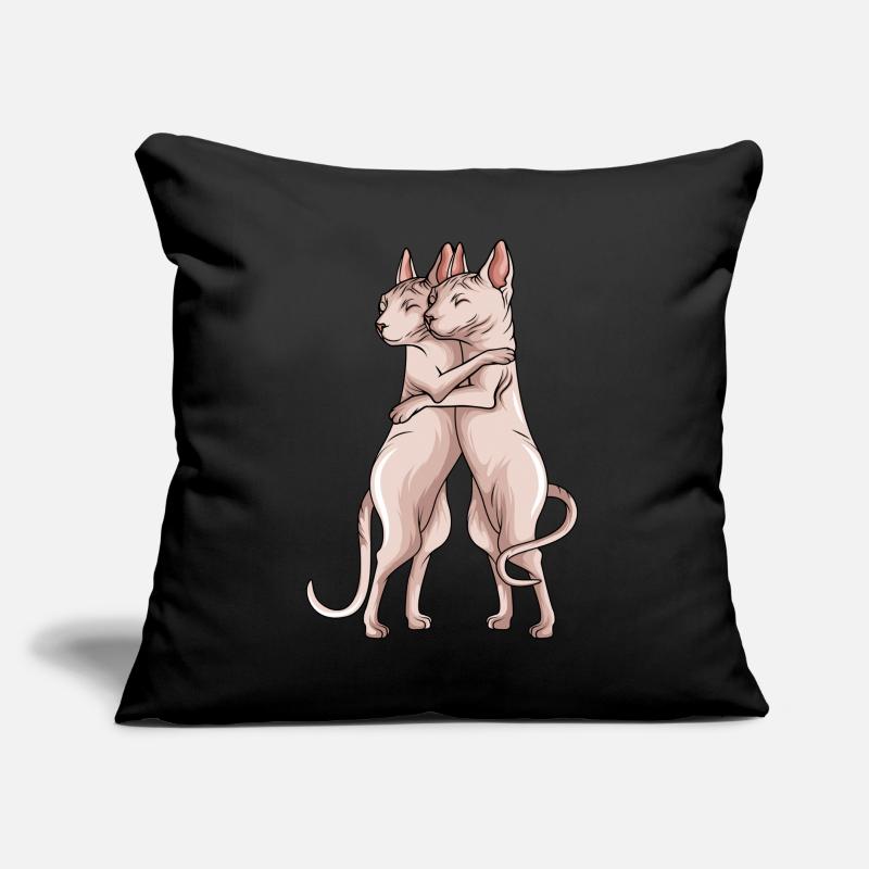 Chat Sphynx Chat Sphinx sans poils Coussin et housse de 45 x 45 cm