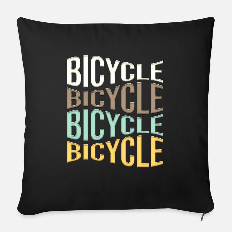 Fahrrad - Sofakissen mit Füllung 45 x 45 cm - Schwarz
